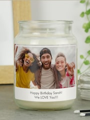 Personalised Photo Upload Candle Jar by PMC - Image 1 of 3
