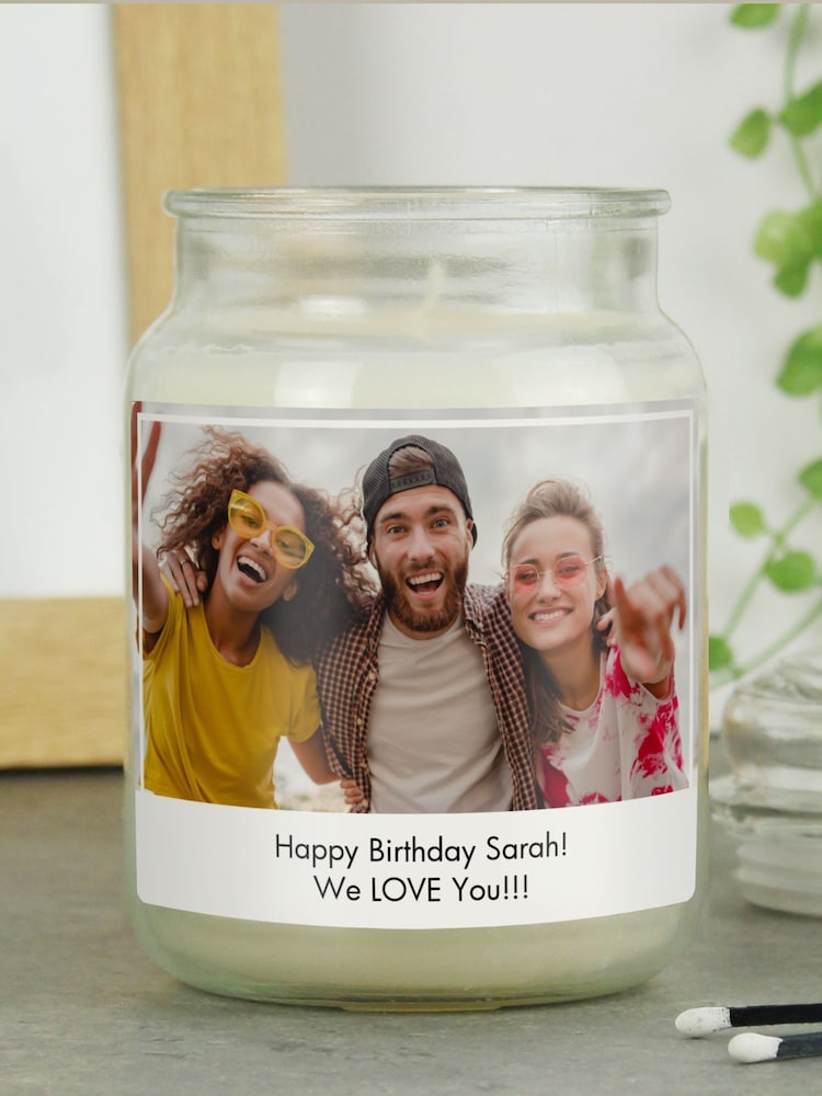Personalised Photo Upload Candle Jar by PMC - Image 1 of 3