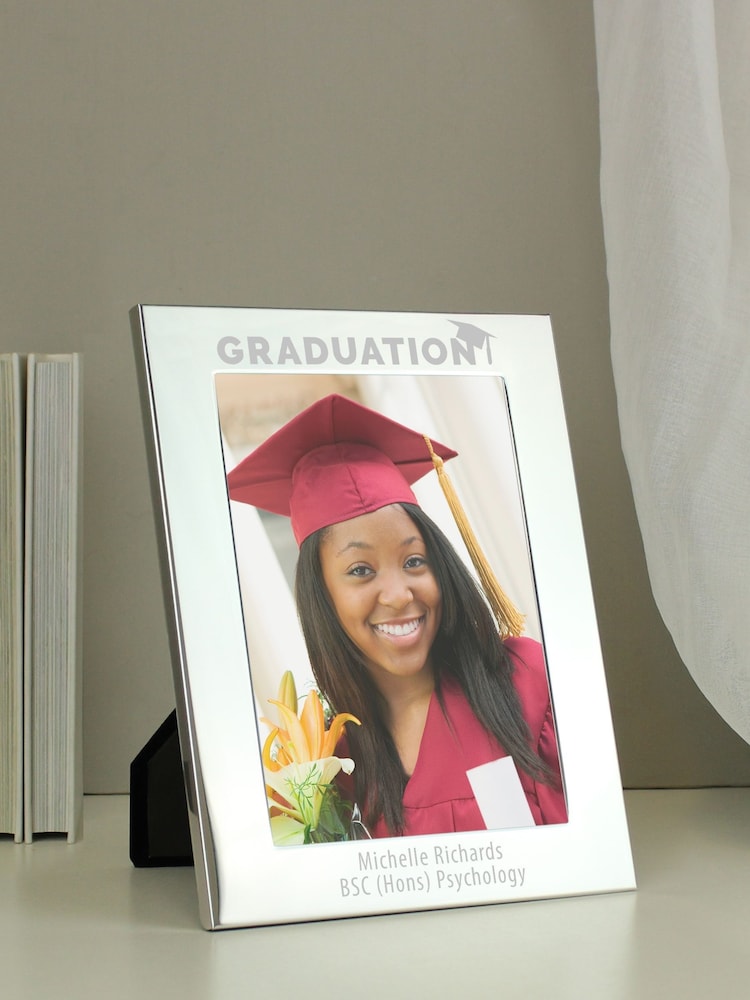Silver Personalised Graduation 6x4 Photo Frame by PMC - Image 3 of 3
