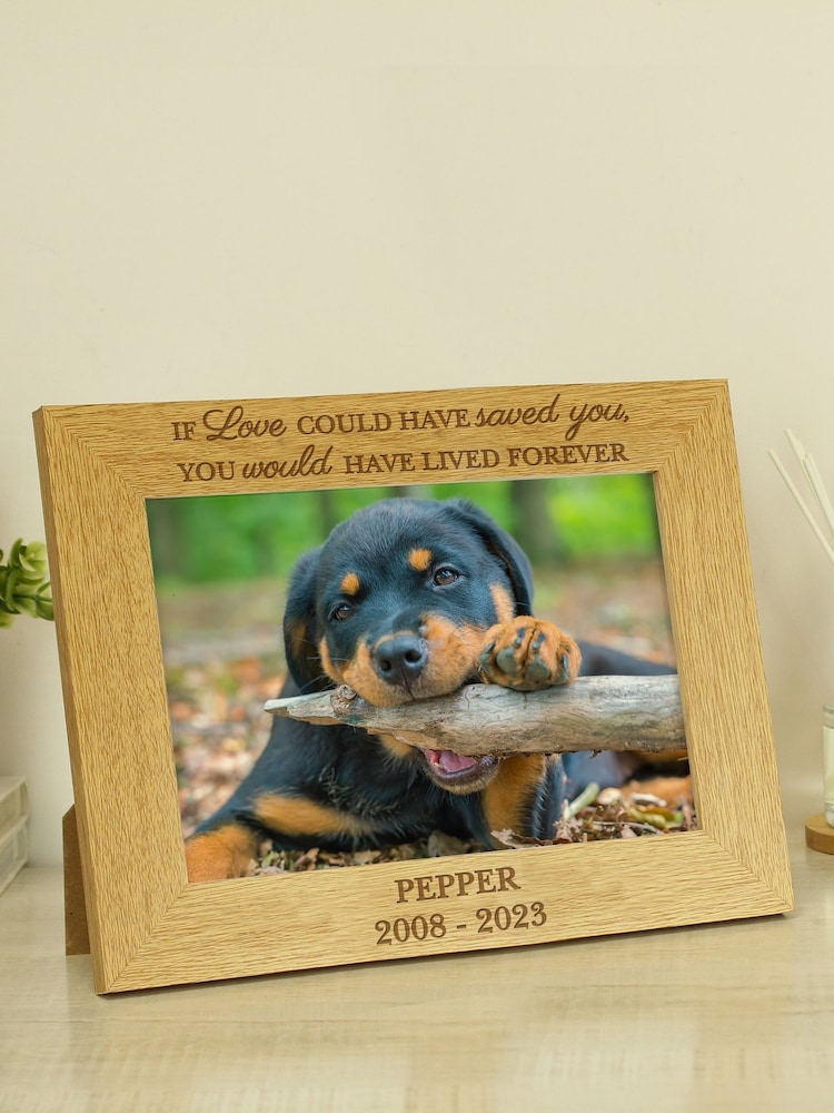 Natural Personalised Pet Memorial 6x4 Photo Frame by PMC - Image 1 of 3