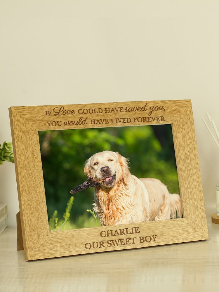 Natural Personalised Pet Memorial 6x4 Photo Frame by PMC - Image 2 of 3