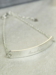 Silver Tone Personalised ID Bracelet By PMC - Image 1 of 3