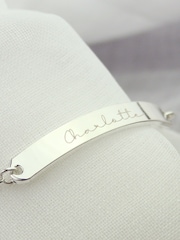 Silver Tone Personalised ID Bracelet By PMC - Image 2 of 3