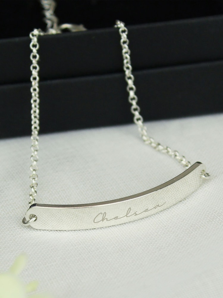 Silver Tone Personalised ID Bracelet By PMC - Image 3 of 3