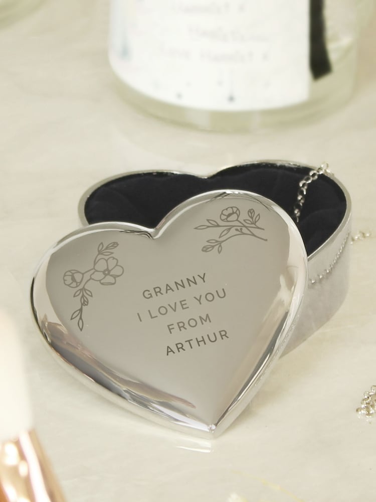 PMC Personalised Floral Heart Trinket Box - Image 3 of 3