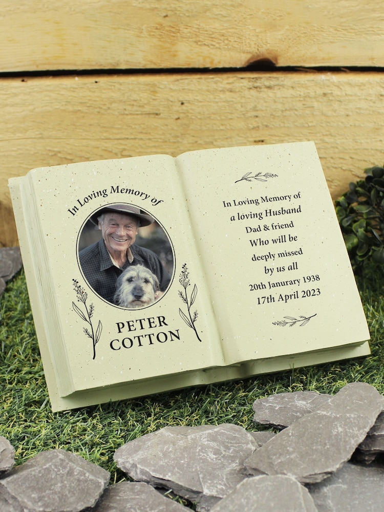 Personalised Memorial Photo Upload Resin Book by PMC - Image 1 of 3