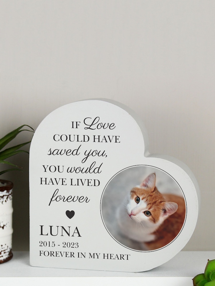 Natural Personalised Memorial Photo Upload Heart Ornament by PMC - Image 3 of 3