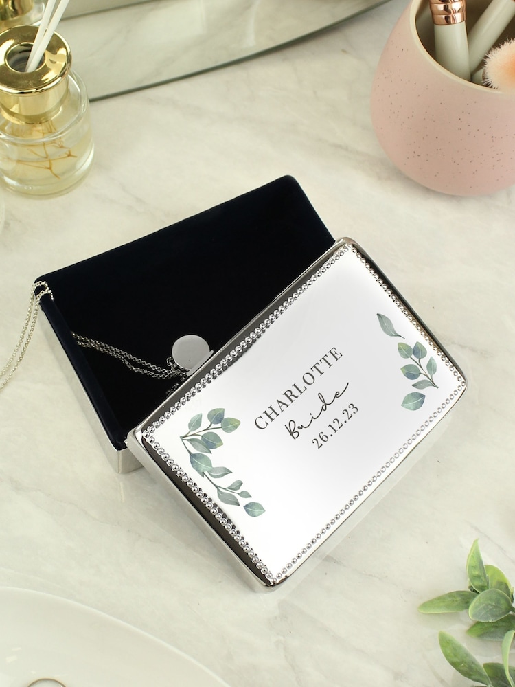 Personalised Botanical Rectangular Jewellery Box by PMC - Image 3 of 3