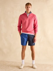 Joules Alistair Pink Quarter Zip Cotton Sweatshirt - Image 4 of 7