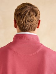 Joules Alistair Pink Quarter Zip Cotton Sweatshirt - Image 6 of 7