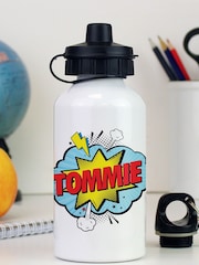 Personalised Superhero Drinks White Bottle by PMC - Image 1 of 3