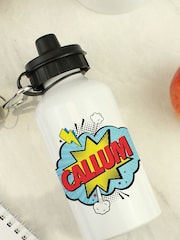 Personalised Superhero Drinks White Bottle by PMC - Image 2 of 3
