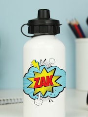Personalised Superhero Drinks White Bottle by PMC - Image 3 of 3