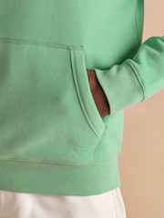 Joules Jenkins Mint Green Brushed Cotton Quarter Zip Sweatshirt - Image 8 of 9