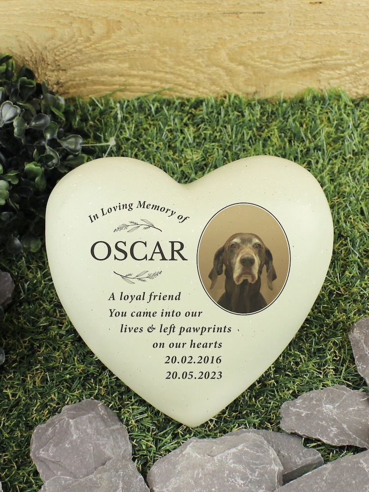 Natural Personalised In Loving Memory Photo Upload Memorial Resin Heart by PMC - Image 3 of 3