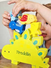 Yellow Personalised Dinosaur Book & Stacking Toy Set by PMC - Image 3 of 5