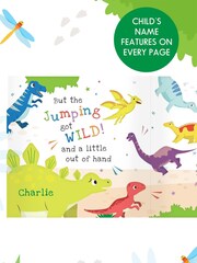 Yellow Personalised Dinosaur Book & Stacking Toy Set by PMC - Image 4 of 5
