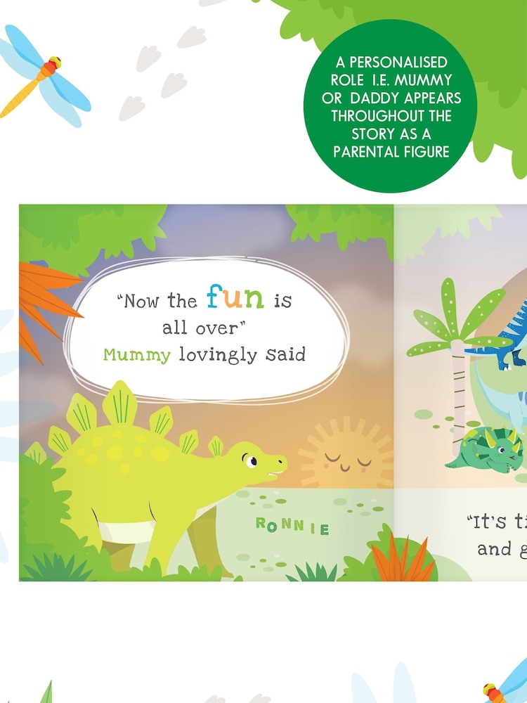 Yellow Personalised Dinosaur Book & Stacking Toy Set by PMC - Image 5 of 5