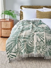 Multi Jacquard Leaf Throw - Image 1 of 5