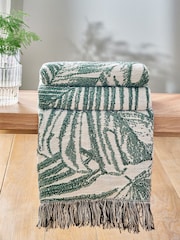 Multi Jacquard Leaf Throw - Image 2 of 5