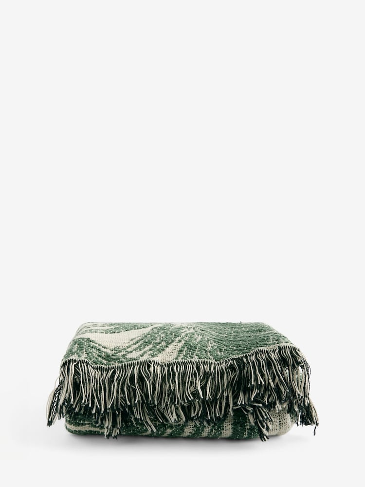 Multi Jacquard Leaf Throw - Image 5 of 5