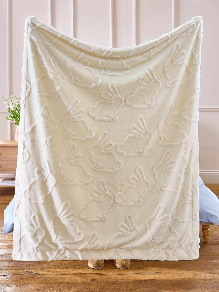 Faux Fur Bunny Throw - Image 3 of 5