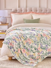 Floral Sherpa Reverse Throw - Imagem 1 de 5