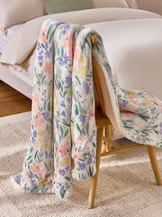 Floral Sherpa Reverse Throw - Imagem 2 de 5