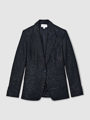 Однобортный блейзер с отделкой пайетками Reiss Anneleise - Изображение 2 8