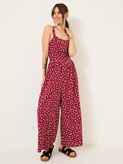 FatFace Burgundy Red Ruby Jumpsuit - Image 1 of 5