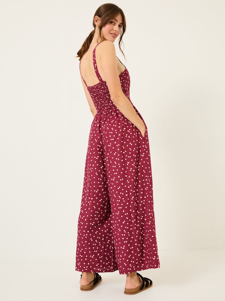 FatFace Burgundy Red Ruby Jumpsuit - Image 2 of 5
