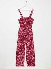 FatFace Burgundy Red Ruby Jumpsuit - Image 5 of 5