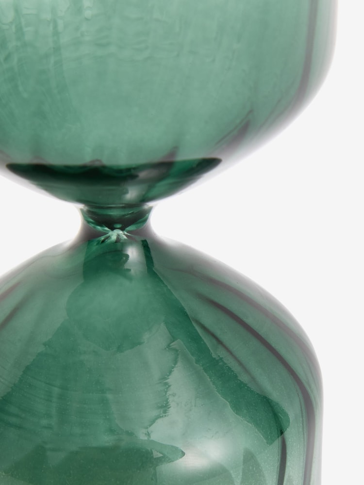 Green Ombré Glass Decorative Sand Timer - Image 2 of 4