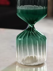 Green Ombré Glass Decorative Sand Timer - Image 3 of 4