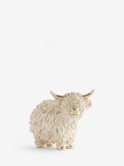 Cream/Gold Hamish the Highland Cow Ornament - Image 2 of 3