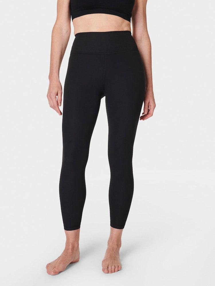 Sweaty Betty Black Glow Flex Rib 7/8 Leggings - Image 1 of 7 Sweaty Betty Black Glow Flex Rib 7/8 Leggings - Image 1 of 7