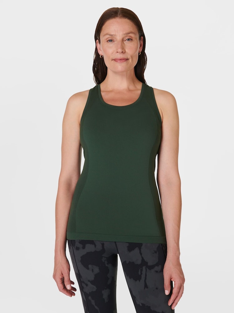 Sweaty Betty Green Athlete Seamless Workout Tank Top - Image 1 of 7