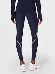 Sweaty Betty Blue Zero Gravity Illuminate Run Tights - Image 2 of 9