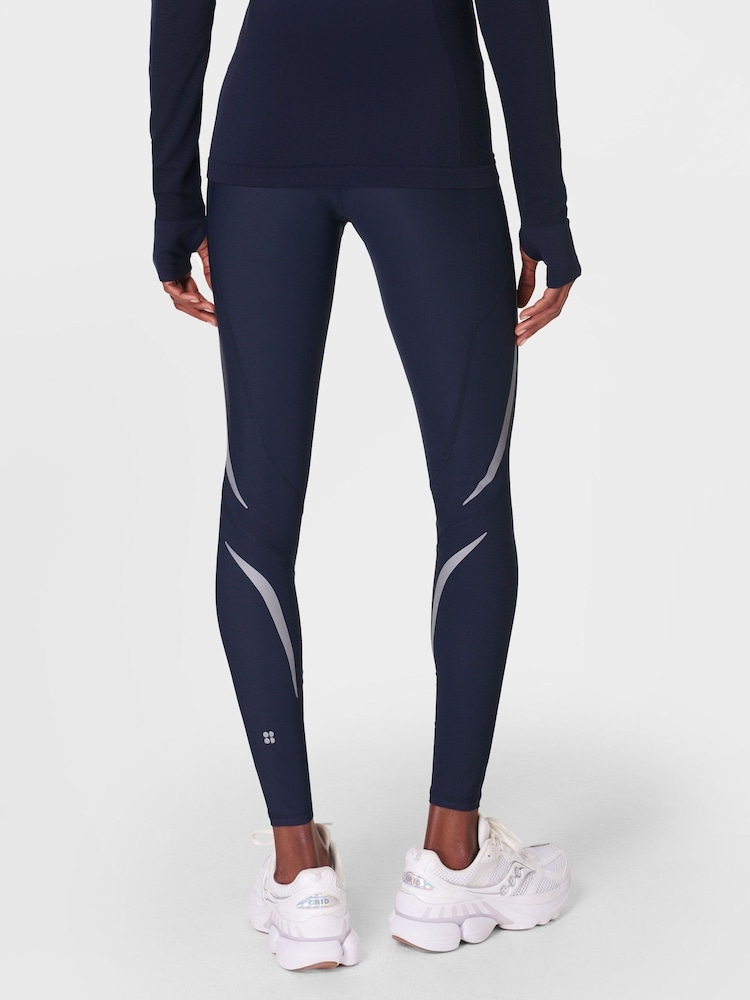 Sweaty Betty Blue Zero Gravity Illuminate Run Tights - Image 2 of 9