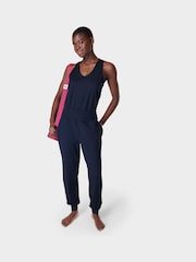 Sweaty Betty Blue Gaia Performance Yoga Jumpsuit - Image 1 of 5