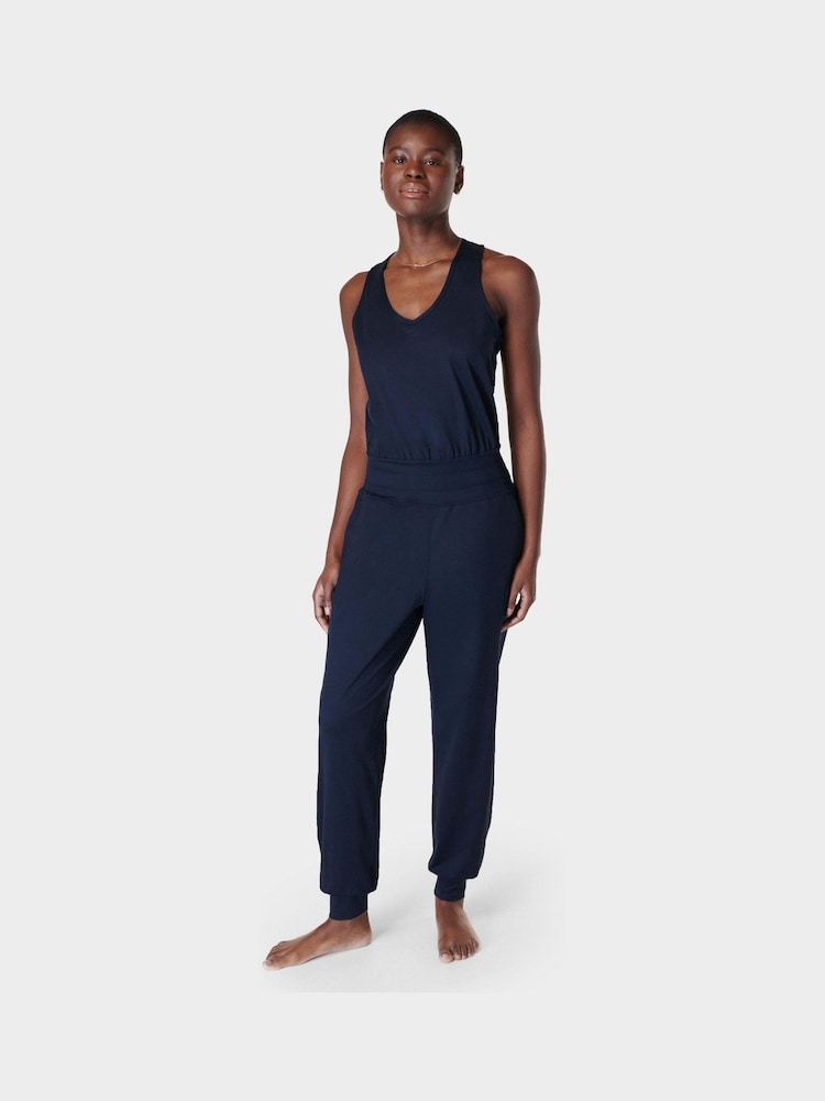 Sweaty Betty Blue Gaia Performance Yoga Jumpsuit - Image 2 of 5