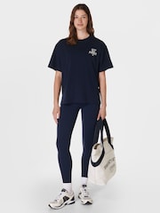 Sweaty Betty Blue 100% Organic Cotton Find Your Power T-Shirt - Image 4 of 7