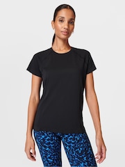 Sweaty Betty Black Athlete Seamless Featherweight T-Shirt - Image 1 of 7