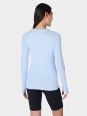 Sweaty Betty Blue Athlete Seamless Workout Long Sleeve Top - Image 2 of 7
