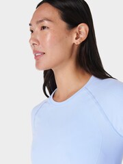 Sweaty Betty Blue Athlete Seamless Workout Long Sleeve Top - Image 5 of 7