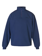 Sweaty Betty Blue Warm Up Performance Lined Half Zip Fleece - Image 8 of 8
