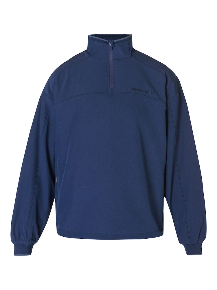 Sweaty Betty Blue Warm Up Performance Lined Half Zip Fleece - Image 8 of 8