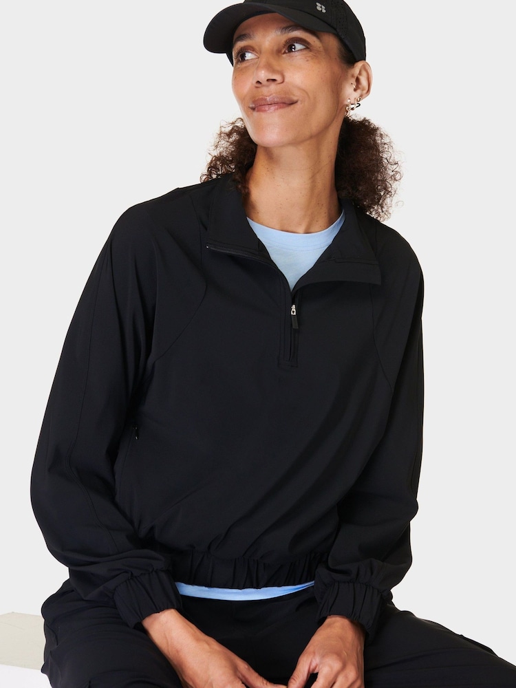 Sweaty Betty Black Explorer Pullover Hoodie - Image 1 of 9