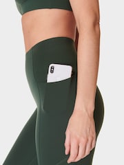 Sweaty Betty Green 7/8 Length Power UltraSculpt High Waist Workout Leggings - Image 5 of 6