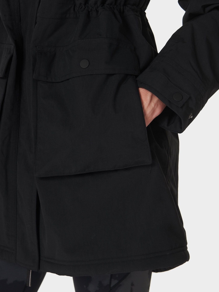 Sweaty Betty Black Winter Stride Waterproof Parka - Image 2 of 10 Sweaty Betty Black Winter Stride Waterproof Parka - Image 2 of 10